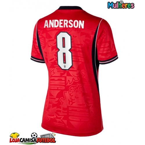 Camisa de Futebol Inglaterra Elliot Anderson #8 Equipamento Secundário Mulheres Mundo 2026 Manga Curta
